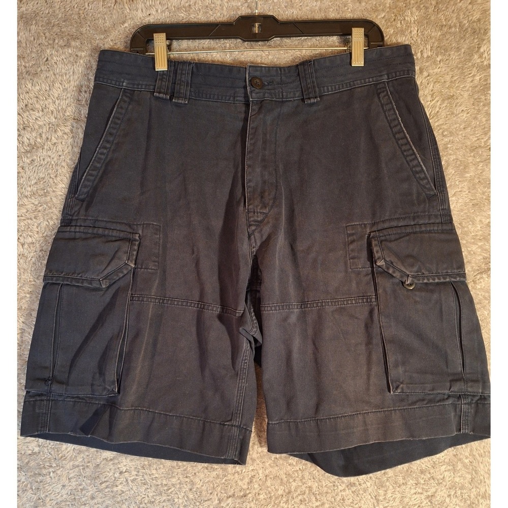 Polo Ralph Lauren Mens Navy Blue Classic Polo Chino Cargo Shorts Size 34 Cotton